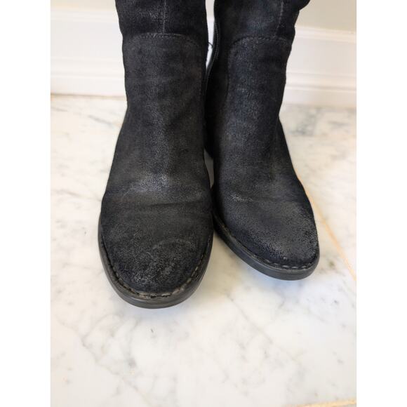 Born Bley Boot Black Suede Size 6.5 - Picture 6 of 8